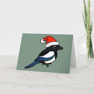 Tarjeta Festiva Urraca Santa