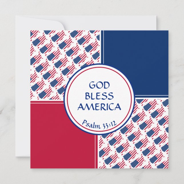 Tarjeta Festiva US AMERICA FLAG Personalizado de cumpleaños Saludo (Anverso)