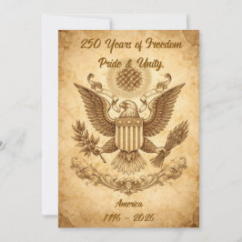 Tarjeta Festiva USA 250th Anniversary American Flags Patriotic 