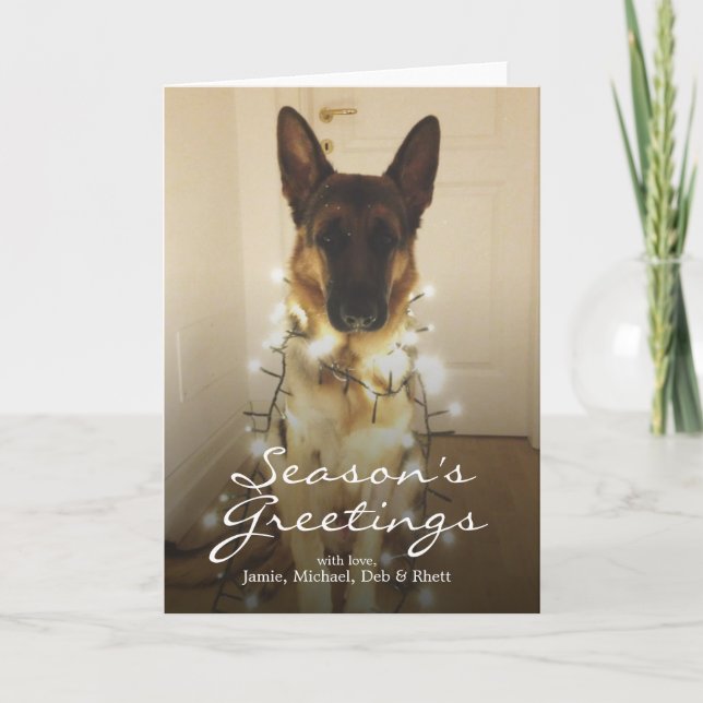 Tarjeta Festiva ¿Usted dijo las patas de Santa? (Anverso)