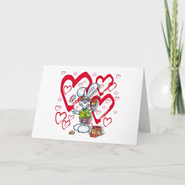 Tarjeta Festiva Usted es mi conejito de la miel (Anverso)