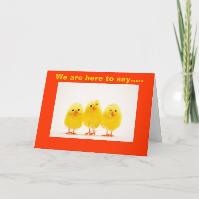 TARJETA FESTIVA USTED ES MI FÁCIL FÁCIL DE CHICK. (Anverso)