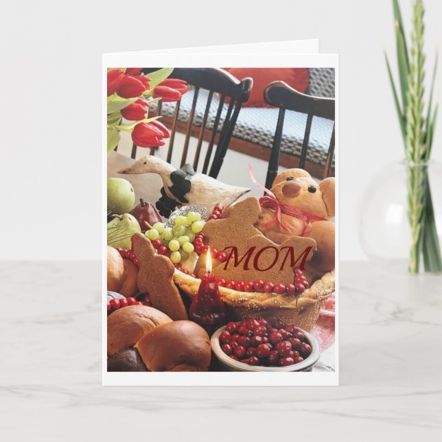 TARJETA FESTIVA USTED ES UN "ÁNGEL" ****MOM***** EN NAVIDADES (Anverso)