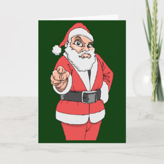 Tarjeta Festiva Usted hizo la lista traviesa