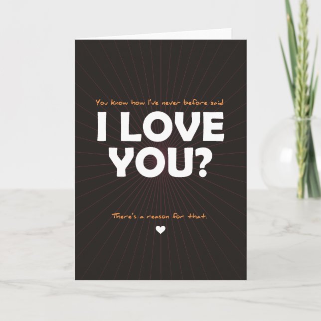 Tarjeta Festiva ¿Usted sabe tengo nunca antes dicho te amo? (Anverso)