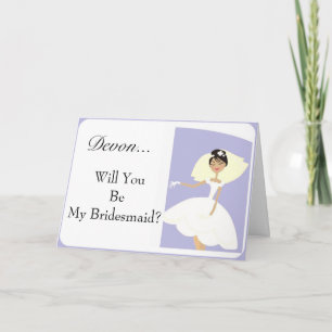 Tarjeta Festiva Usted será mi dama de honor Tarjeta-Personalizada