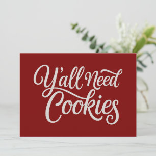 Tarjeta Festiva Ustedes Necesitan Galletas Divertido Pastelero Hor