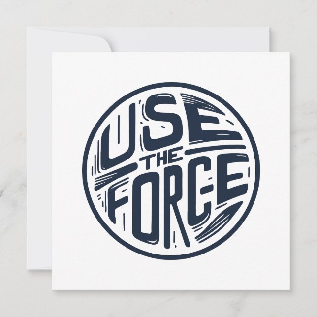Tarjeta Festiva Utilizar la fuerza 2 (Anverso)