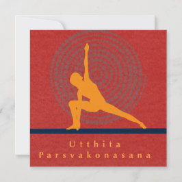 Tarjeta Festiva Utthita Parsvakonasana Art Card