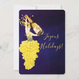 Tarjeta Festiva Uvas de Champán