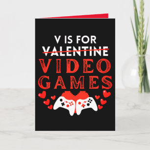 Tarjeta Festiva V Es Para Divertidos Juegos De Video Para El Día D