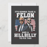 Va a tomar a felon y a hillly Trump Vance