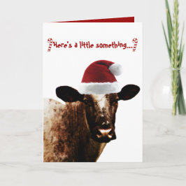 Tarjeta Festiva Vaca de vacaciones