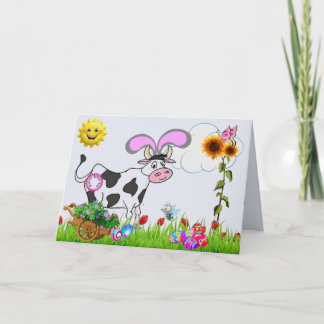 Tarjeta Festiva Vaca oficial de Pascua