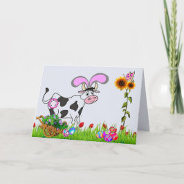 Tarjeta Festiva Vaca Oficial de Pascua