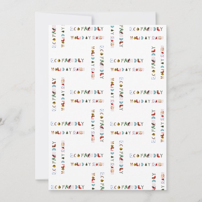 Tarjeta Festiva Vacaciones amistosas de Eco de la diversión (Anverso)