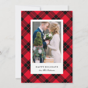 Tarjeta Festiva Vacaciones de Buffalo Plaid