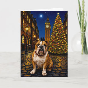 Tarjeta Festiva Vacaciones de Bulldog 