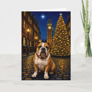 Tarjeta Festiva Vacaciones de Bulldog