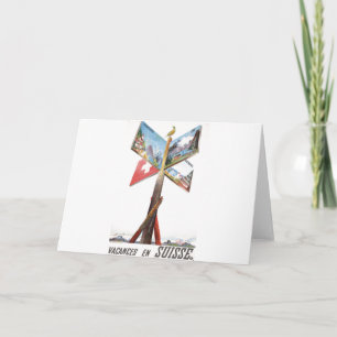 Tarjeta Festiva Vacaciones de cosecha en Suiza