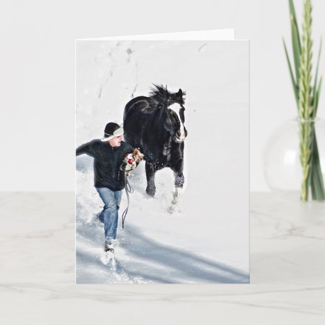 Tarjeta Festiva Vacaciones de invierno de Brian, de Lucy y de (Anverso)