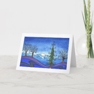 Tarjeta Festiva Vacaciones de invierno/tarjeta de Navidad, "mañana