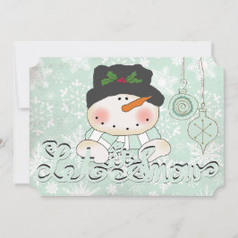 Tarjeta Festiva Vacaciones de los Navidades de nieve que dejan pas