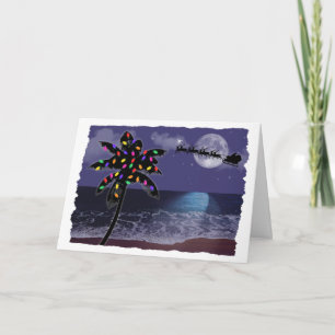 Tarjeta Festiva Vacaciones de Navidades Ocean Moonlight