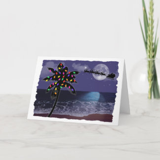 Tarjeta Festiva Vacaciones de Navidades Ocean Moonlight