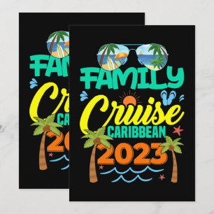 Tarjeta Festiva Vacaciones de verano de 2023 para crucero familiar