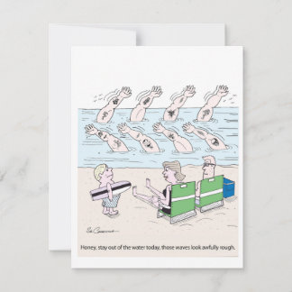 Tarjeta Festiva Vacaciones de verano de olas duras