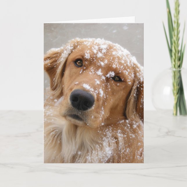 Tarjeta Festiva Vacaciones doradas y un feliz Año Nuevo (Anverso)