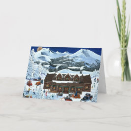 Tarjeta Festiva Vacaciones en cascada en cabina