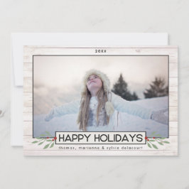 Tarjeta Festiva Vacaciones en granjas | Comprobación de búfalos en