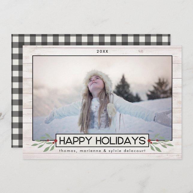 Tarjeta Festiva Vacaciones en granjas | Comprobación de búfalos en (Anverso / Reverso)