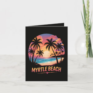 Tarjeta Festiva Vacaciones en Myrtle Beach Surfista 