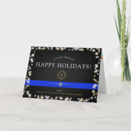 Tarjeta Festiva Vacaciones felices de la policía | Personalizado d