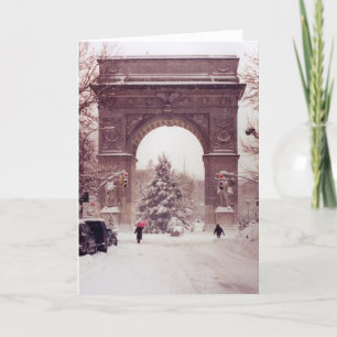 Tarjeta Festiva vacaciones felices de washington square park
