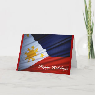 Tarjeta Festiva vacaciones felices filipinas