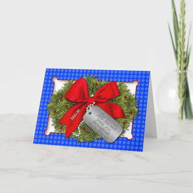 TARJETA FESTIVA VACACIONES MILITARES - LLUVIA DE NAVIDADES (Anverso)