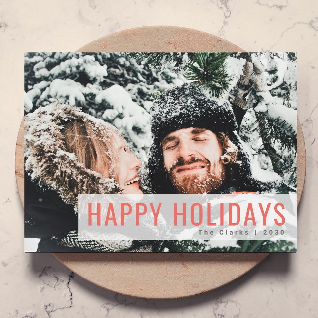 Tarjeta Festiva Vacaciones modernas | Foto de pareja de Navidades  (Subido por el creador)