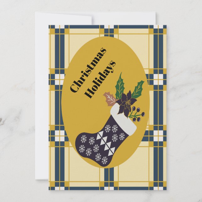 Tarjeta Festiva Vacaciones para navidades (Anverso)