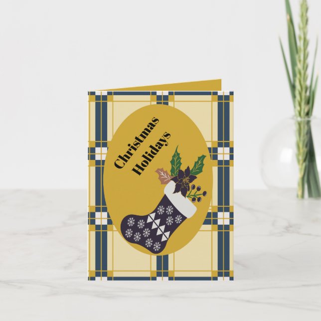 Tarjeta Festiva Vacaciones para navidades (Anverso)