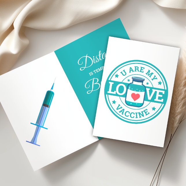 Tarjeta Festiva Vacuna Funny Cute Valentine Covid-19 (Subido por el creador)