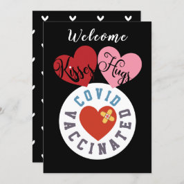Tarjeta Festiva Vacunado contra el Covid | Besos y abrazos de bien