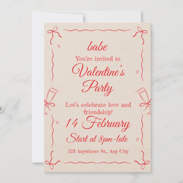 Tarjeta Festiva valantaine, cumpleaños, fiesta (Anverso)