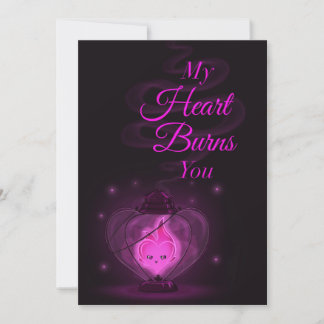 Tarjeta Festiva Valentín Corazón Ardiente