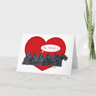Tarjeta Festiva Valentín de Terriers Escoceses