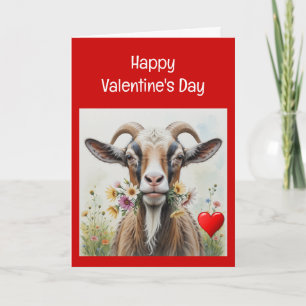 Tarjeta Festiva Valentín divertido para Viejo Chivo, humor