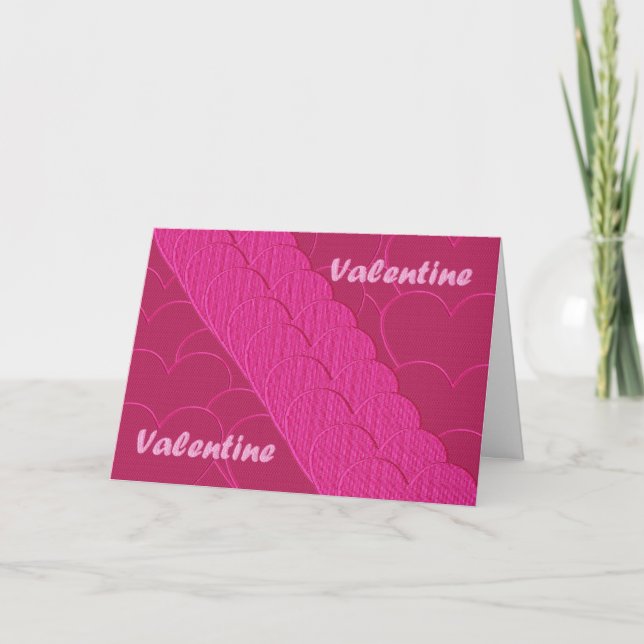 Tarjeta Festiva Valentina bordada (Anverso)